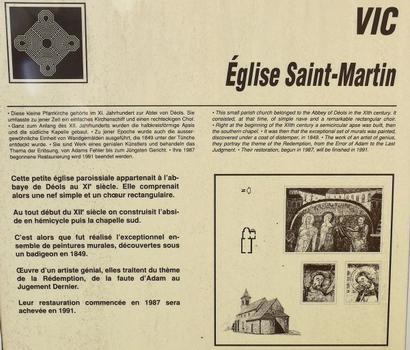 Nohant-Vic - Vic - Eglise Saint-Martin - Panneau d'information