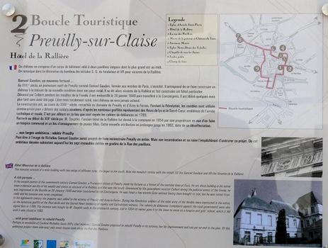 Preuilly-sur-Claise - Hôtel de La Rallière - Panneau d'information