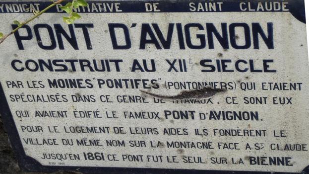Saint-Claude - Pont d'Avignon - Panneau d'information