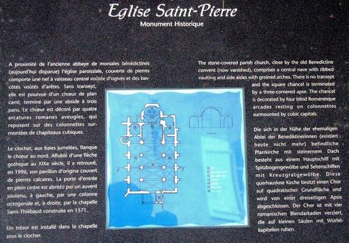 Château-Chalon - Eglise Saint-Pierre - Panneau d'information
