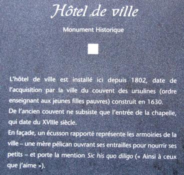 Arbois - Hôtel de ville - Panneau d'information