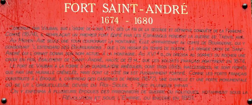 Salins-les-Bains - Fort Saint-André - Panneau d'information