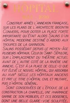 Salins-les-Bains - Hôpital - Panneau d'information