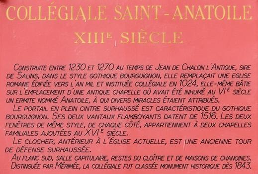 Salins-les-Bains - Collégiale Sainte-Anatoile - Panneau d'information