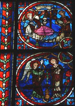 Cathédrale de LaonChoeur - Lancette de droite: l'Enfance de Jésus - Annonciation et nativité: Cathédrale de Laon Choeur - Lancette de droite: l'Enfance de Jésus - Annonciation et nativité
