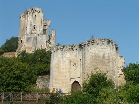 Château de Lavardin - La porte principale, la chemise de donjon et le donjon