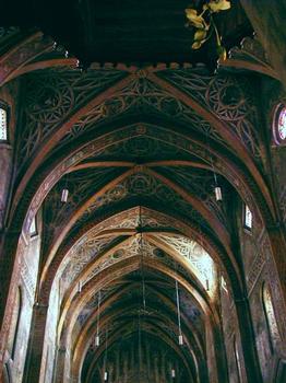 Cathédrale Saint-Alain, Lavaur.Décoration de la voûte d la nef