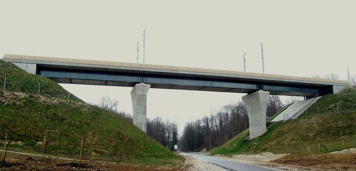 Pont-rail de Benoîte-Vaux - Ensemble (longueur: 86m, portée maxi: 34 m)