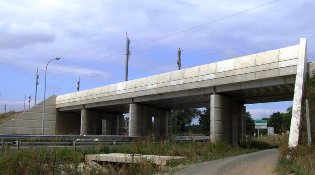 TGV East/Europe - Railroad bridge across N34 at Pomponne