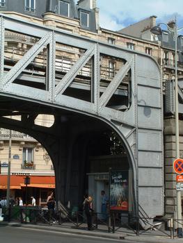 Paris Metro Line 6 - Crossing at the Martyrs Juifs du Vélodrome d'Hiver