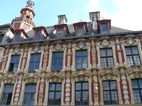 Lille - Vieille Bourse - Façade sur la place du Général de Gaulle - Détail