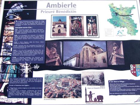 Ambierle - Eglise prieurale Saint-Martin - Panneau d'information