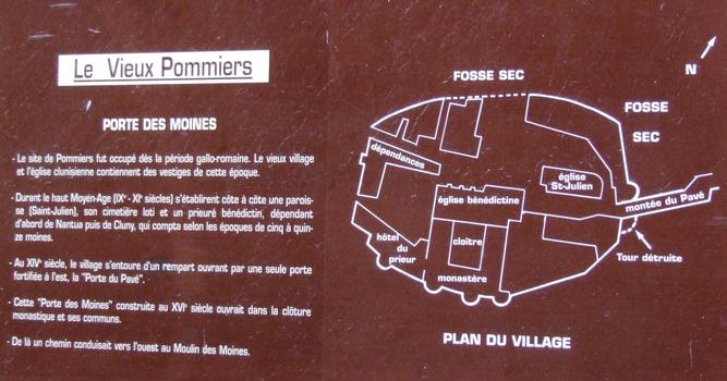 Pommiers - Prieuré Saint-Pierre - Panneau d'information