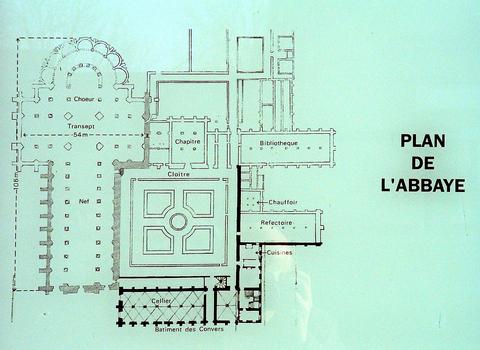 Longpont Abbey. Plan view