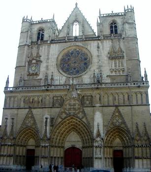 Primatiale Saint-Jean-Baptiste de Lyon.Façade occidentale