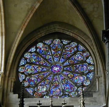 Primatiale Saint-Jean-Baptiste de Lyon.Rose du bras sud du transept