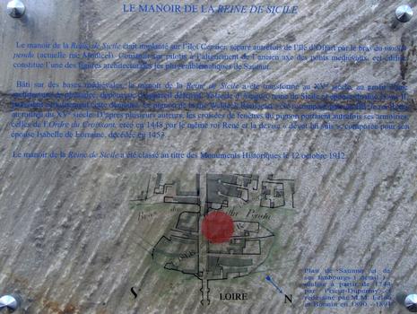 Saumur - Maison de la Reine de Sicile - Panneau d'information