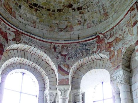 Eglise priorale Notre-Dame de Cunault - Absidiole Nord - Fresques du 15ème siècle: le Messie annoncé par les prophètes