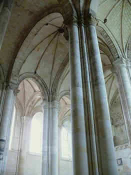Eglise priorale Notre-Dame de Cunault - Elévation de la nef (voûtes Plantagenêt)