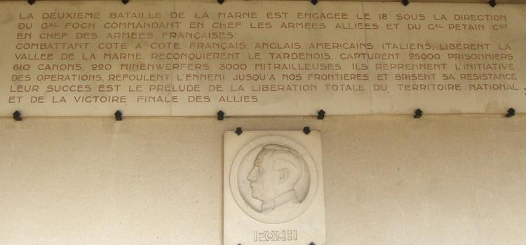 Dormans - Mémorial des Batailles de la Marne 1914 - 1918 - Plaque commémorative seconde bataille de la Marne 1914