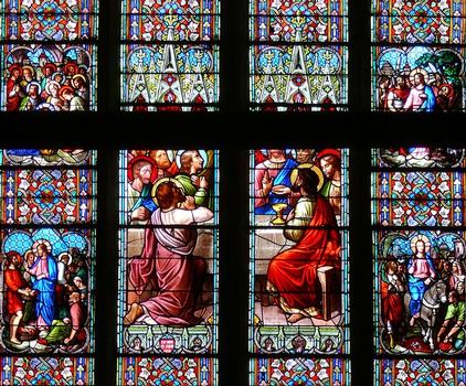 Châlons-en-Champagne - Eglise Saint-Jean-Baptiste - Vitrail «Vie de Jésus» de 1873 par l'établissement Marquand-Vogel