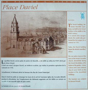 Marseille - Ancienne église des Accoules - Panneau d'information