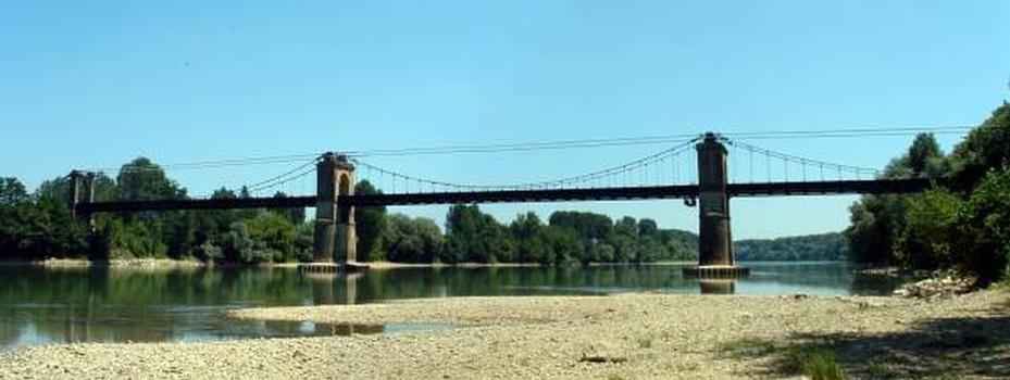 Pont suspendu sur la Garonne, Le Mas-d'Agenais.Ensemble
