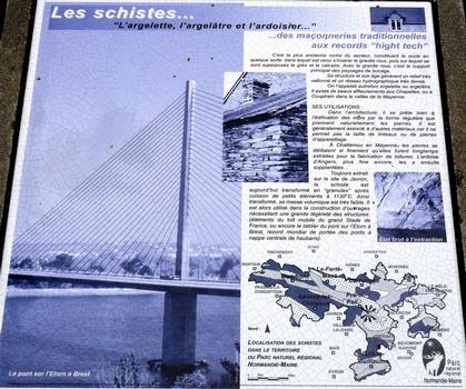 Pré-en-Pail - Belvédère du mont des Avaloirs - Panneau d'information sur les schistes
