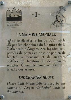 Saint-Denis-d'Anjou - Maison canoniale - Panneau d'information