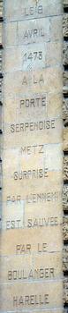 Metz - Porte Serpenoise - Inscription - 1473