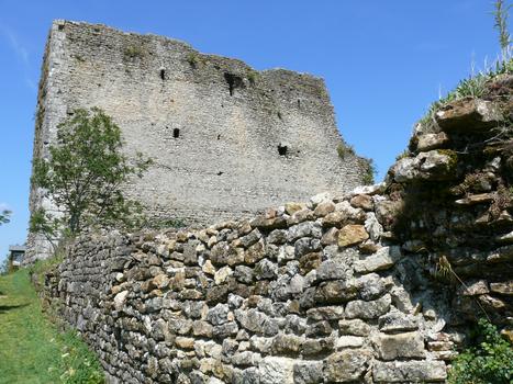 Château de Vaudémont - La tour Brunehaut (ancien donjon) et restes de remparts