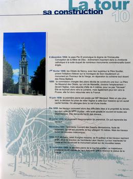 Saxon-Sion - Basilique Notre-Dame-de-Sion - Panneau d'information - Construction de la tour