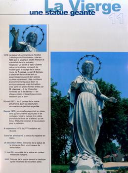 Saxon-Sion - Basilique Notre-Dame-de-Sion - Panneau d'information - La Vierge de Sion. Une statue géante