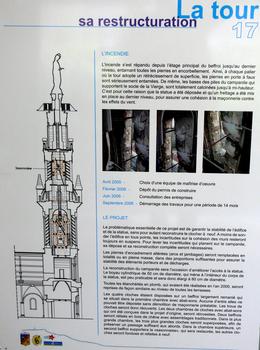 Saxon-Sion - Basilique Notre-Dame-de-Sion - Panneau d'information - Restructuration de la tour
