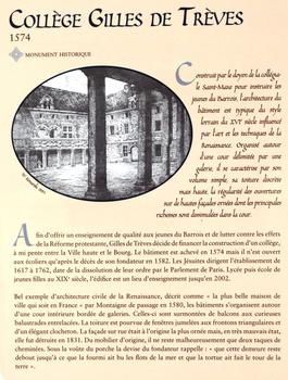 Bar-le-Duc - Collège Gilles de Trèves - Panneau d'information