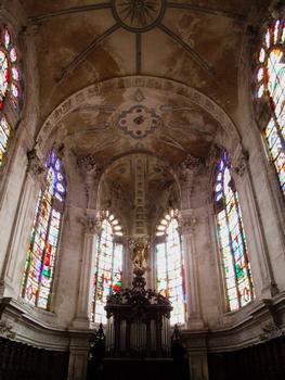 Saint-Mihiel - Abbatiale Saint-Michel - Choeur des moines, orgue de choeur et stalles