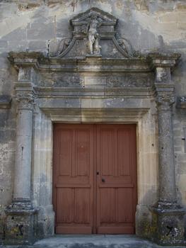 Bazincourt-sur-Saulx - Eglise Saint-Pierre-aux-Liens - Façade - Portail daté de 1534