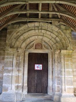 Couvonges - Eglise Saint-Brice - Porche avec charpente du 15ème siècle