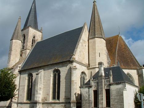 Mézières-en-Brenne - Eglise Sainte-Marie-Madeleine - Façade occidentale - Chevet et chapelle d'Anjou