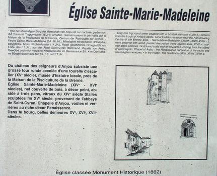 Mézières-en-Brenne - Eglise Sainte-Marie-Madeleine - Panneau d'information