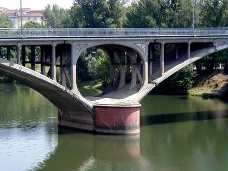 Pont Neuf de Montauban.Pile centrale sur le Tarn