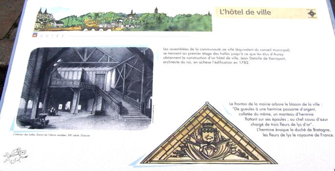 Auray - Hôtel de ville - Panneau d'information
