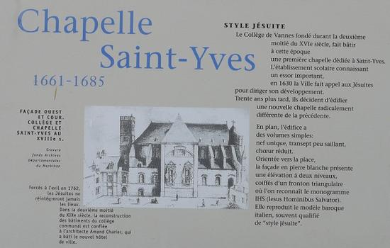 Vannes - Eglise Saint-Yves - Panneau d'information