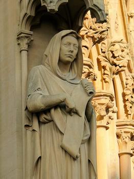 Metz - Cathédrale Saint-Etienne - Portail de la façade occidentale: un prophète