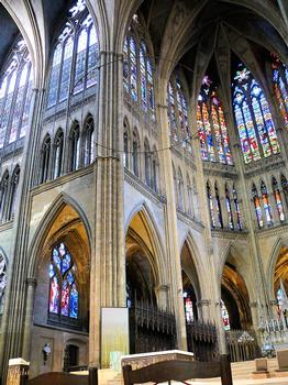 Metz - Cathédrale Saint-Etienne - Nef - Choeur et croisée du transept