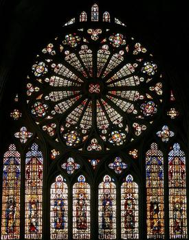 Metz - Cathédrale Saint-Etienne - Nef - Rose occidentale