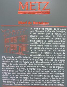 Metz - Hôtel de Burtaigne - Panneau d'information