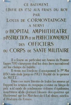 Metz - Conseil général de la Moselle (ancien hôpital militaire de Fort-Moselle) - Panneau d'information