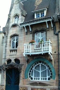 Nancy Art Nouveau - Maisons Houot (1903) - 92 92bis quai Claude Le Lorrain - Façade