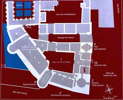 Narbonne - Palais des Archevêques (Hôtel de ville, musée Archéologique, musée d'Art et d'Histoire) - Plan